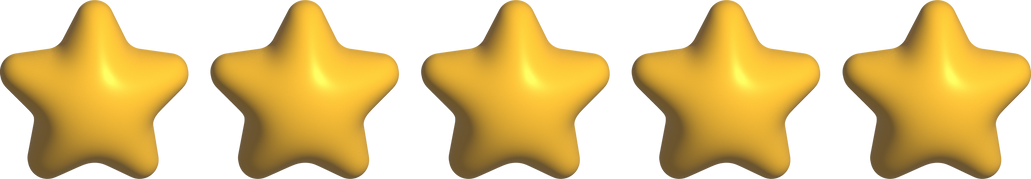 3D Yellow Star Rating